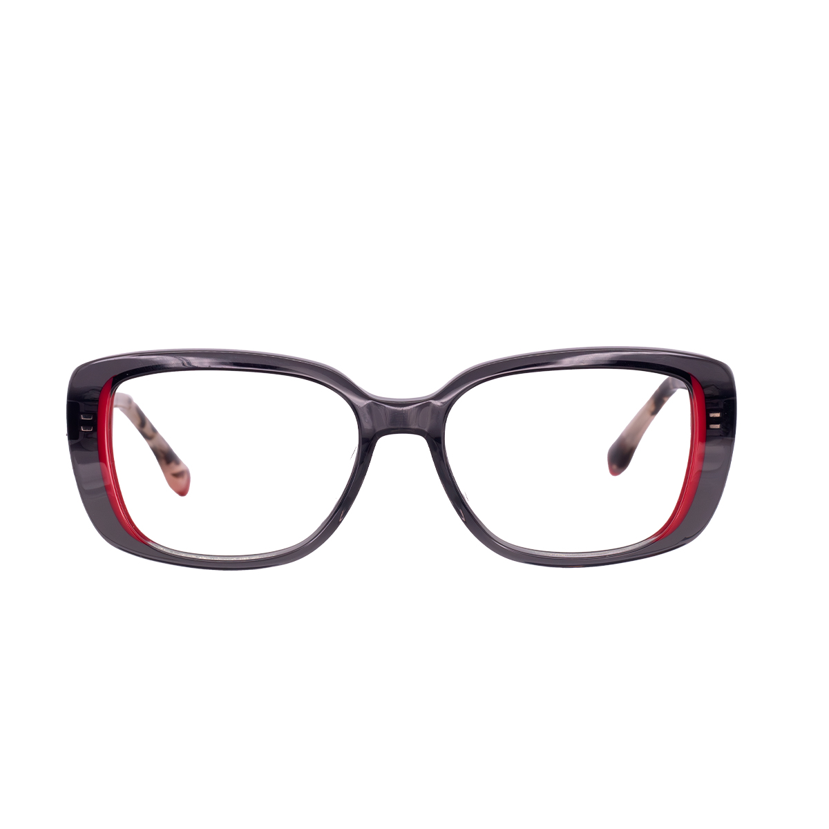 LENTES GERONA DE ACETATO COLOR NEGRO/ROJO – GER FS- 005