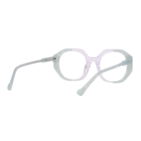 LENTES GERONA GLAM DE ACETATO COLOR CRISTAL/MENTA - GER FS- 006 - Vista 4