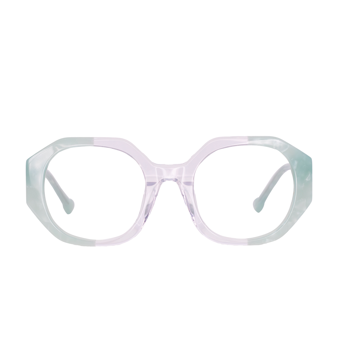 LENTES GERONA DE ACETATO COLOR CRISTAL/MENTA – GER FS- 006
