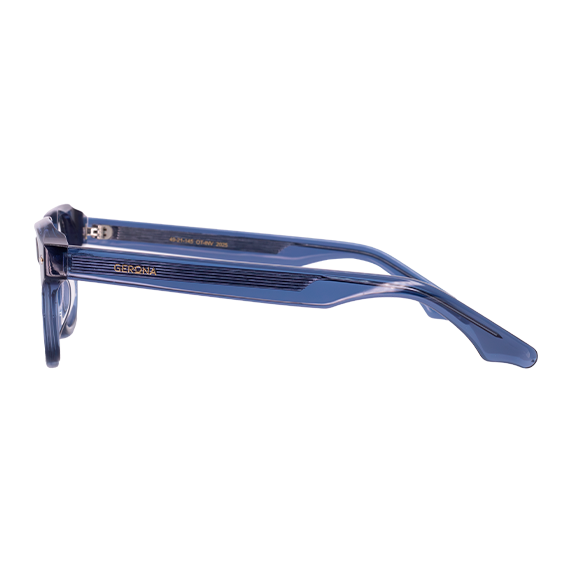 LENTES GERONA GLAM DE ACETATO COLOR AZUL/CRISTAL - GER FS- 007 - Vista 3