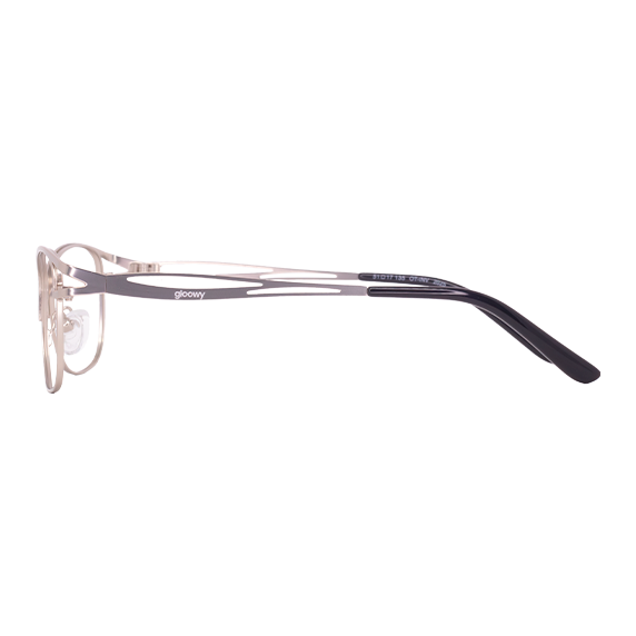 LENTES GLOOWY DE METAL COLOR PLATA/NEGRO - GLW - 027 - Vista 3