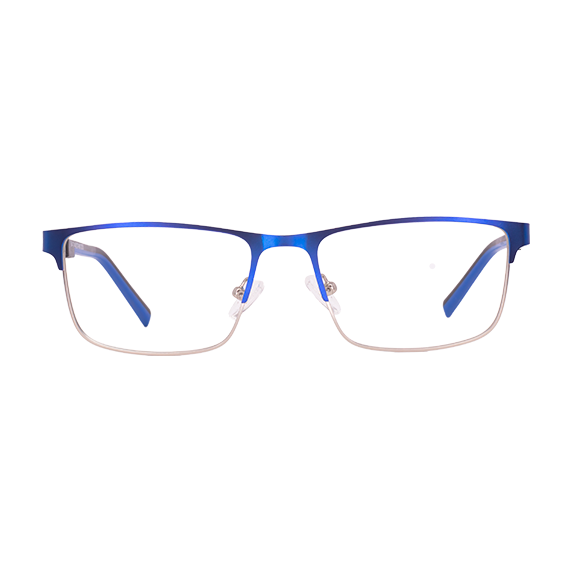 LENTES OBEN DE METAL COLOR AZUL/PLATA- OBE 041