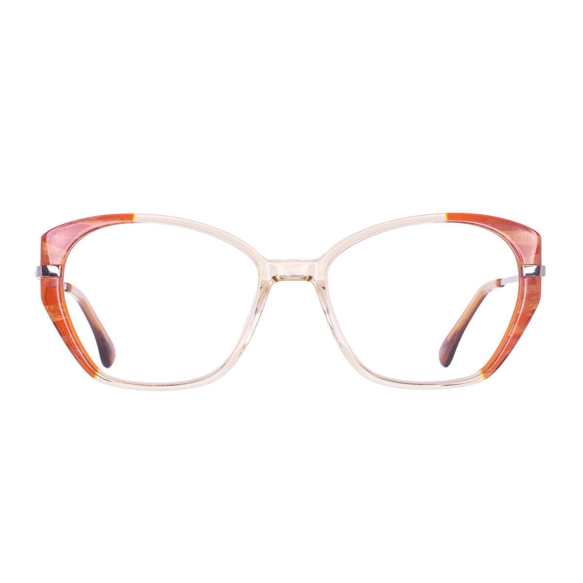 LENTES GERONA DE ACETATO COLOR AMARILLO CAFE- GER- 031 - Vista 1