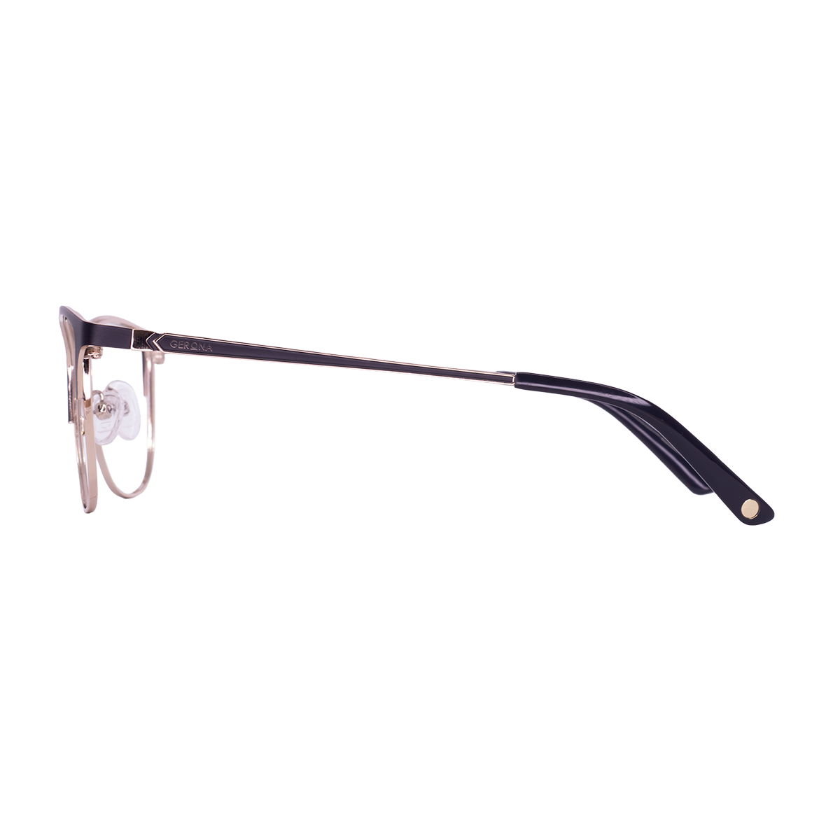 LENTES GERONA DE METAL COLOR NEGRO DORADO- GER- 037 - Vista 4