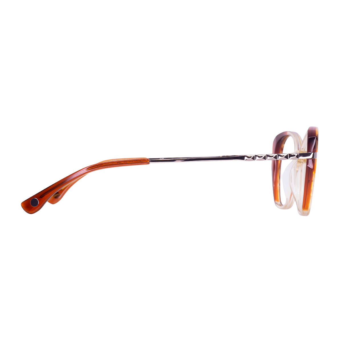 LENTES GERONA DE ACETATO COLOR AMARILLO CAFE- GER- 031 - Vista 2