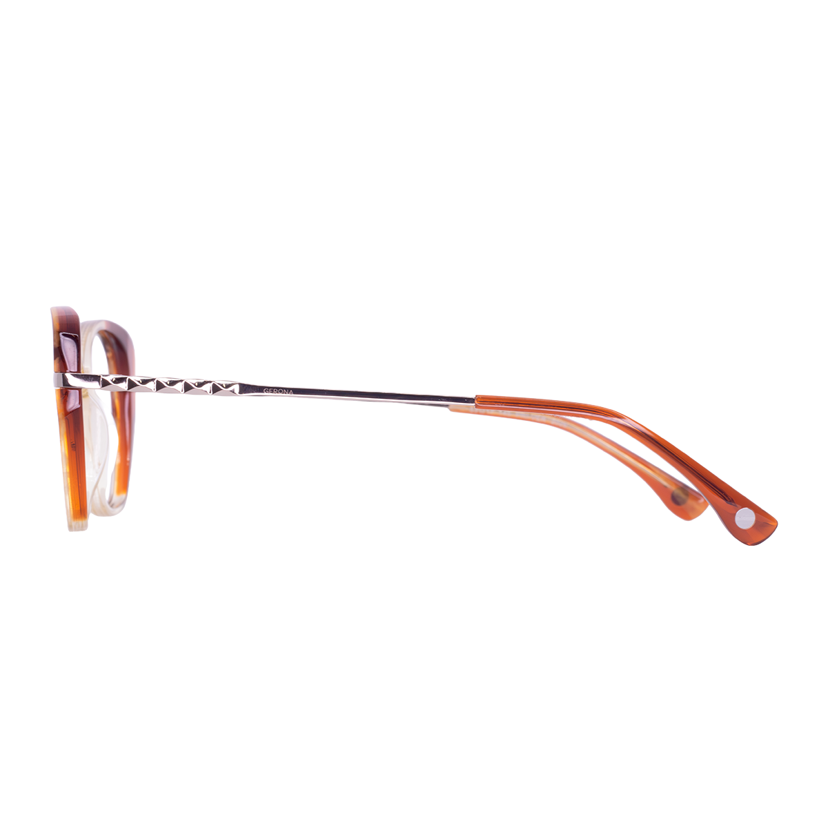 LENTES GERONA DE ACETATO COLOR AMARILLO CAFE- GER- 031 - Vista 4