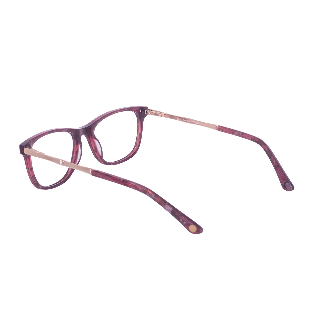LENTES GERONA DE ACETATO COLOR DEMI ROJO- GER- 035 - Vista 3