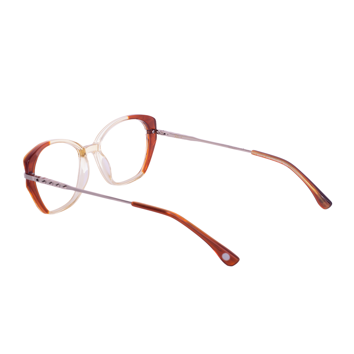 LENTES GERONA DE ACETATO COLOR AMARILLO CAFE- GER- 031 - Vista 3