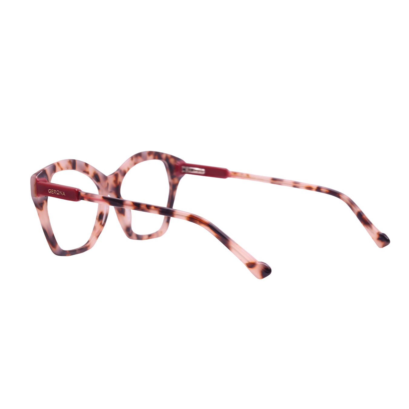 LENTES GERONA GLAM DE ACETATO COLOR DEMI BEIGE- GER FS- 002 - Vista 3