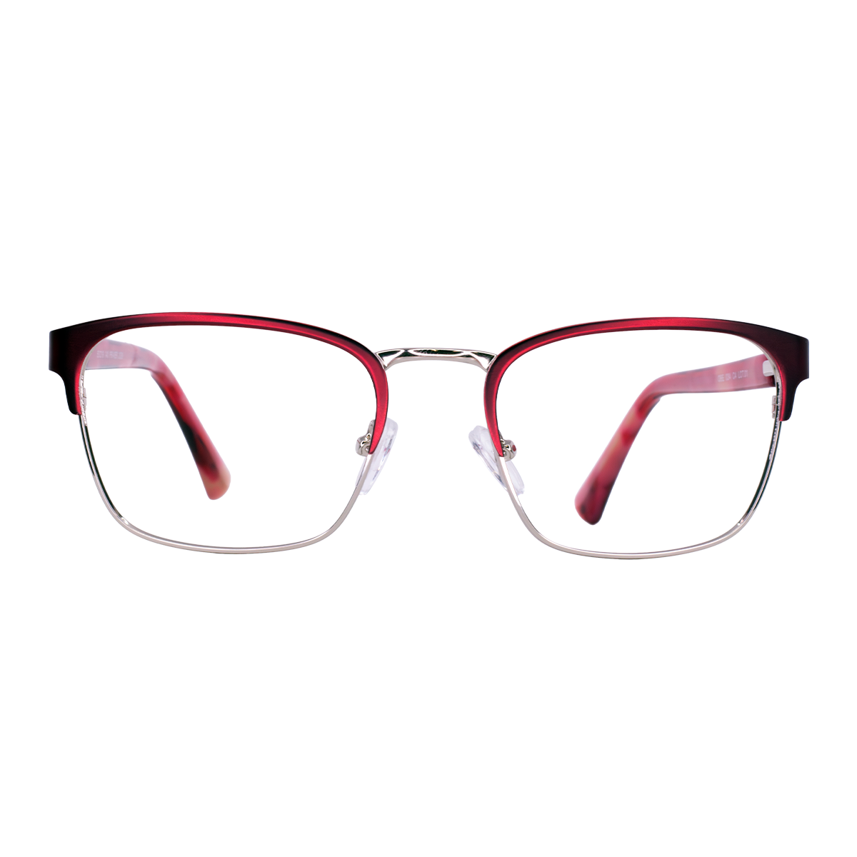 LENTES OBEN DE METAL COLOR VINO PLATA- OBE- 034 - Vista 1