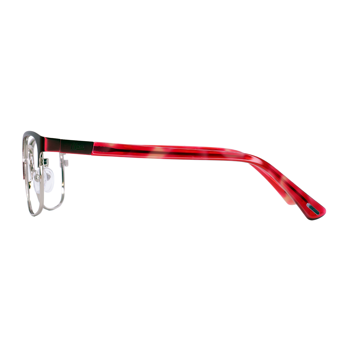 LENTES OBEN DE METAL COLOR VINO PLATA- OBE- 034 - Vista 3