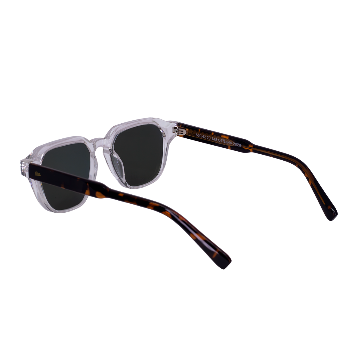 LENTES DE SOL OBEN DE PASTA COLOR CRISTAL- SOL-014 - Vista 3