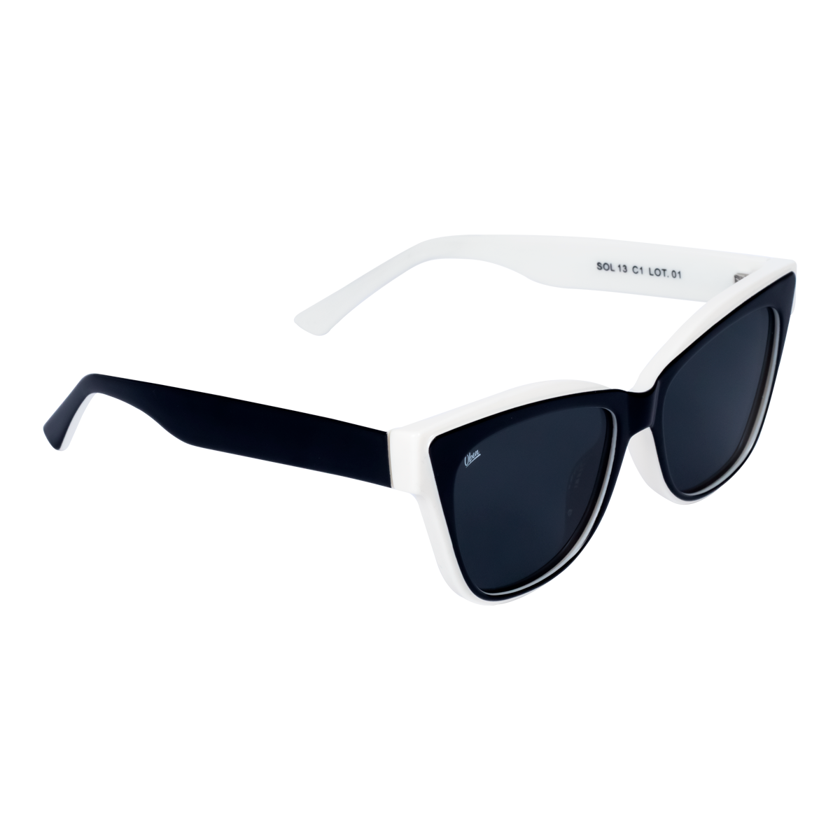 LENTES DE SOL OBEN DE PASTA COLOR NEGRO BEIGE- SOL-013 - Vista 2
