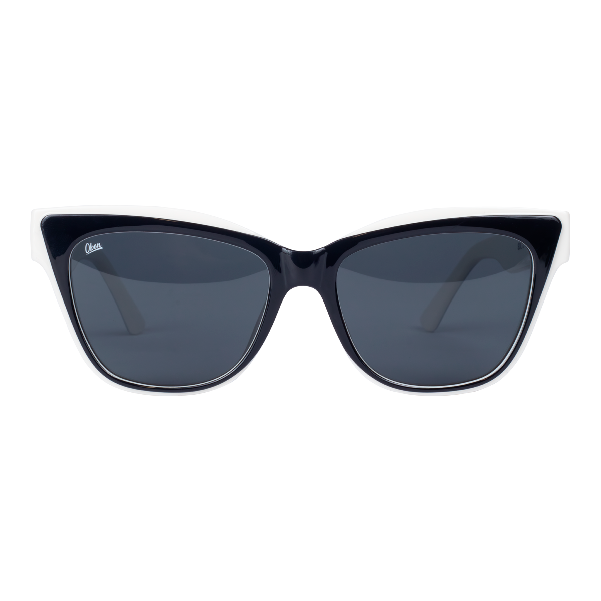 LENTES DE SOL OBEN DE PASTA COLOR NEGRO BEIGE- SOL-013 - Vista 1