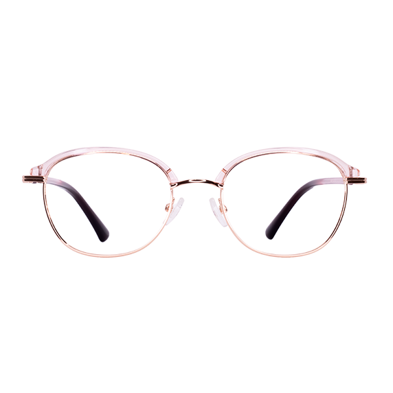 LENTES GERONA DE METAL COLOR ROSA CRISTAL/ VINO- GER CR- 003 - Vista 1