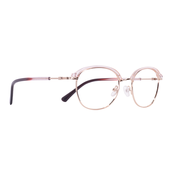 LENTES GERONA DE METAL COLOR ROSA CRISTAL/ VINO- GER CR- 003 - Vista 2