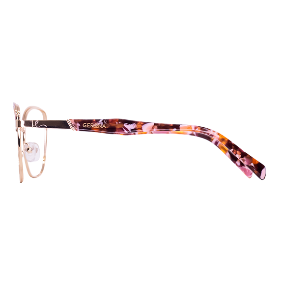 LENTES GERONA DE METAL COLOR DORADO/ DEMI ROJO- GER CR- 004 - Vista 3