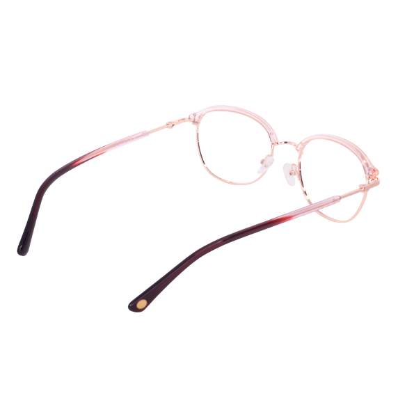LENTES GERONA DE METAL COLOR ROSA CRISTAL/ VINO- GER CR- 003 - Vista 4