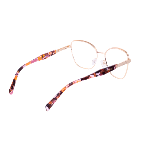 LENTES GERONA DE METAL COLOR DORADO/ DEMI ROJO- GER CR- 004 - Vista 4